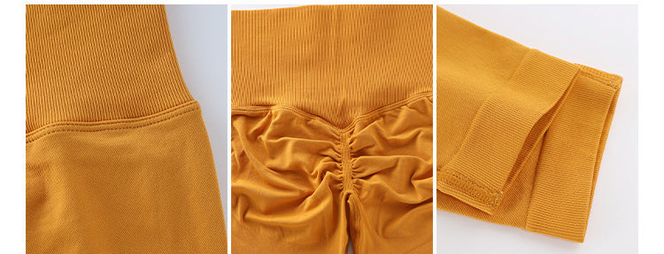 Högmidjade tights med rynkad bakdel