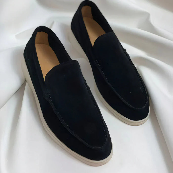 Herr Loafers med Slank Profil och Detalj Söm