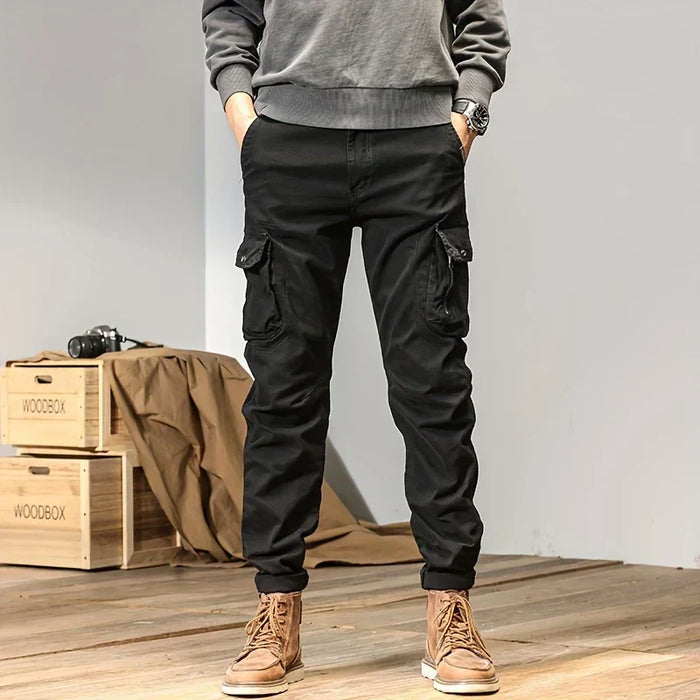 Herr Cargo Joggers med Flera Fickor för Streetwear