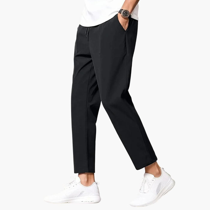 Herr-joggers med raka ben och fickor