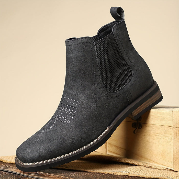 Herr Chelsea Boots med Elastiska Sidopaneler och Dra-På-Flik