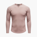 Herrtröja med ribbad textur och slim fit