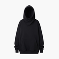Kvinnors Oversized Hoodie med Hög Hals och Framficka