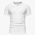 Herrars Slim Fit Vågmönstrad Crew Neck T-shirt med Kort Ärmar