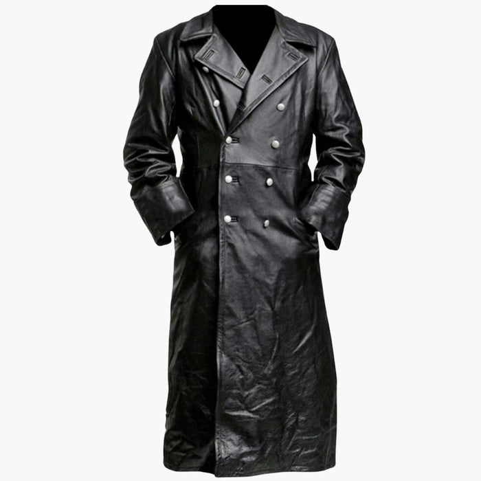 Herrens trenchcoat med lång nederkant