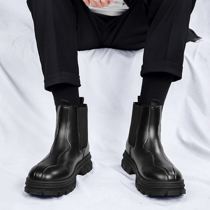 Herr Chelsea Boots med Chunky Sula och Elastiska Sidopaneler