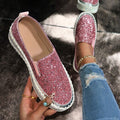 Rubea | Moderiktiga Slip-On Glittriga Loafers för Dagligt Bruk