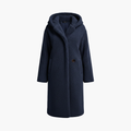 Kvinnors Hooded Kappa med Knäppning