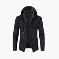 Herrens Cardigan Hoodie med Dragkedja och Justerbar Huva
