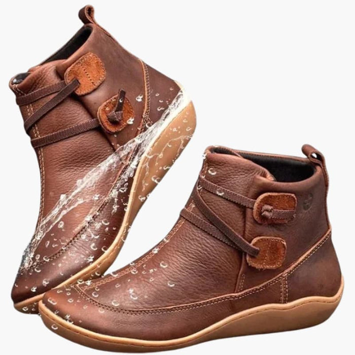 Kvinnors Ankelskor med Slip-On Ingång och Gummisula