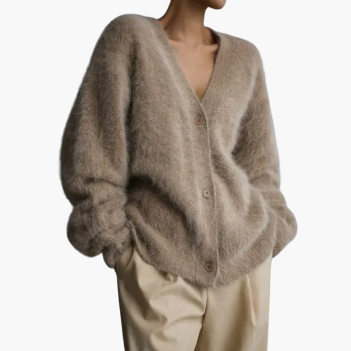 Kvinnors Cardigan med V-hals