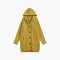 Kvinnors Hooded Cardigan med Lång Klippning
