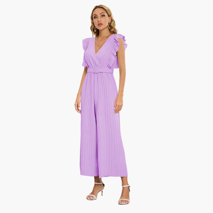 Kvinnors Huvtröja Vid Ben Jumpsuit med Midjebälte