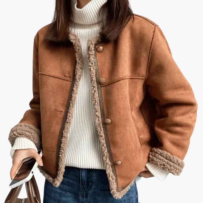 Damjacka med Sherpa-stil Trim
