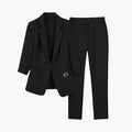 Kvinnors kostymset med blazer och byxor