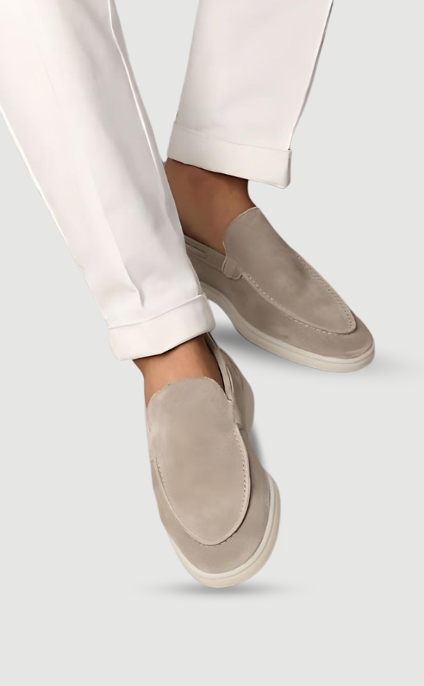 Herr Loafers i Mockafinish med Kontrastsålar för Casual