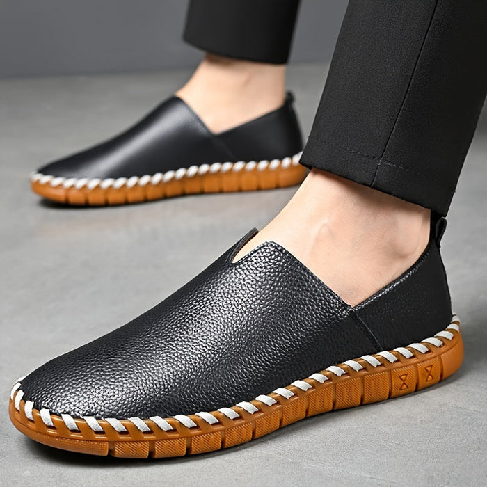 Herr Loafers med Handsydd Detalj och Slip-On-Funktion