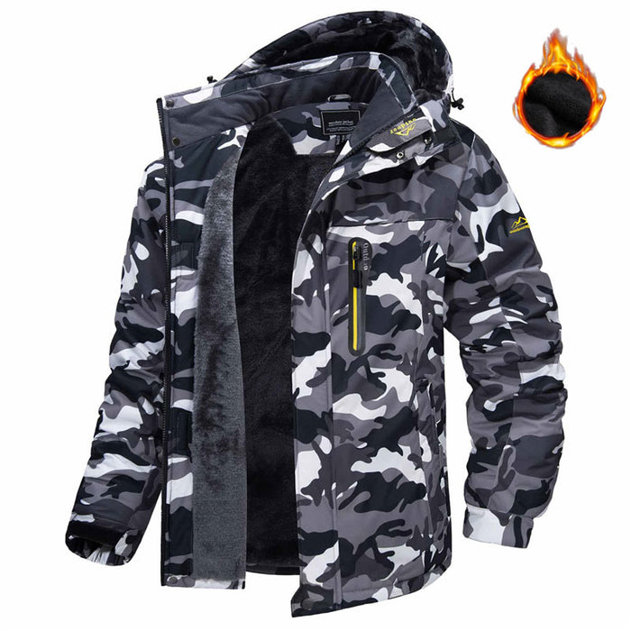 Axel | Parkas med huva och plyschfoder, vind- och vattenavvisande