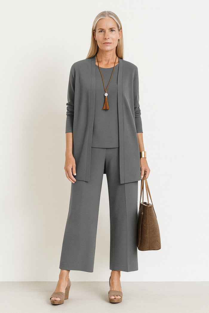 Dam Tredelt Set Longline-Kofta Tank-Top Vida Byxor