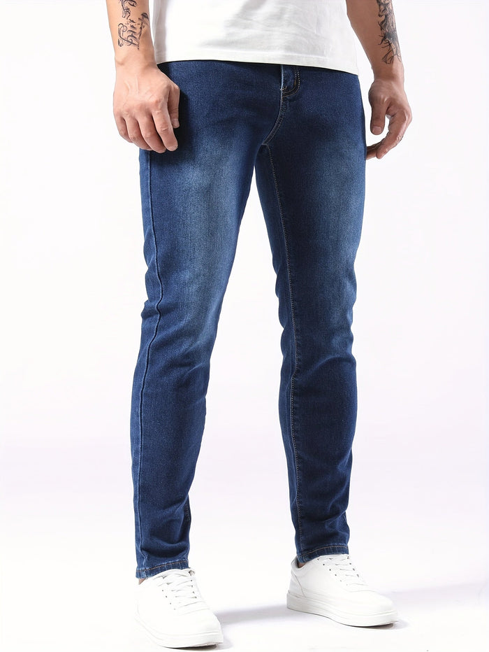Herr Slim Fit Jeans med Stretch för Vardagsbruk