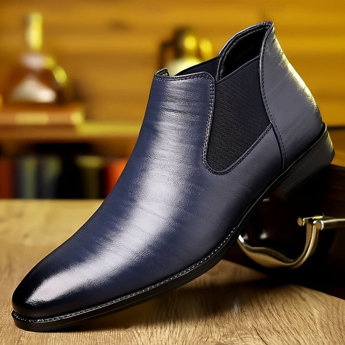 Herr Chelsea Boots med Elastiska Sidopaneler och Slip-On Design