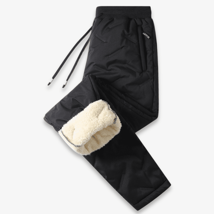 Dam Fodrade Thermobyxor med Elastisk Midja och Fickor