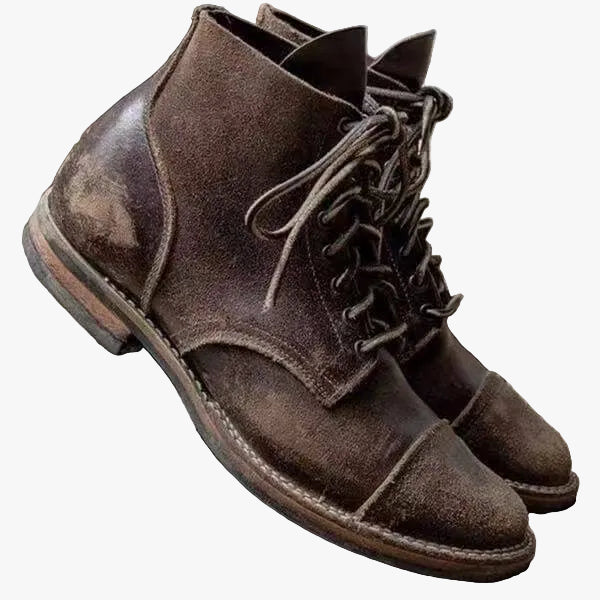 Herr Snörstövlar med Cap Toe och Synlig Söm